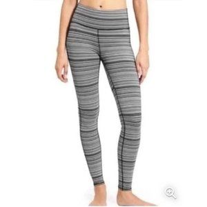 Athleta Chaturanga Striped High Rise Leggings I Size Medium
